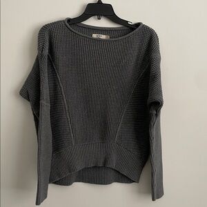 UGG Sophia Knit Cotton Pullover Sweater Women’s Large Charcoal Gray